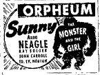 THE MONSTER AND THE GIRL (1941) Newspaper advertisement 7-7-41