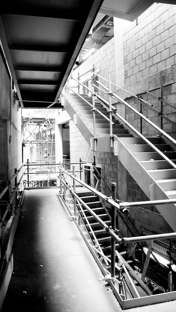 Tottenham Court Road main stair during construction (ESA)