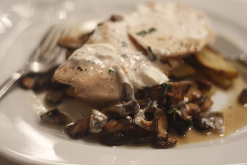 The main course: Chicken and mushroom