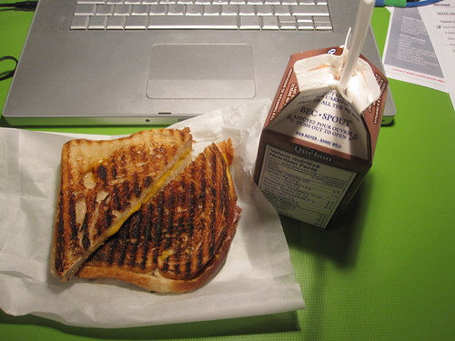 Grilled cheese, chocolate milk - $5.45