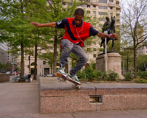 Freedom Plaza Skateboarder