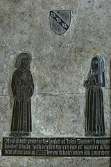 Brass monument to Jogn Tawyer and wife