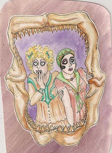 Demeter and Sugar Cookie in the Jaws of Megalodon