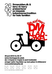 Poster for Danish Cargo Bike Championships 2010 / Svajerløb [white]