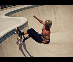 SKATEBOARDER IN THE POOL  CHELSEA PIERS NYC