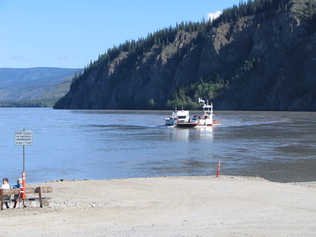 George Black ferry on the Yukon River at Dawson