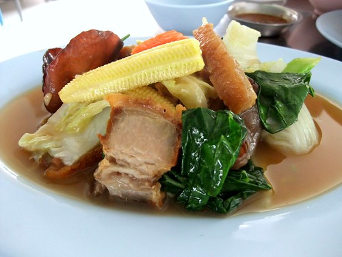 Stir-Fry Greens with Roast Pork