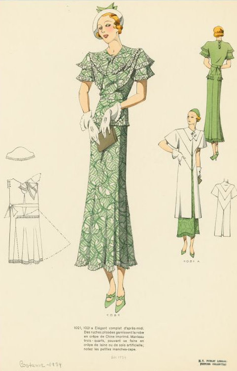 1930s Fashion Plate from NYPL
