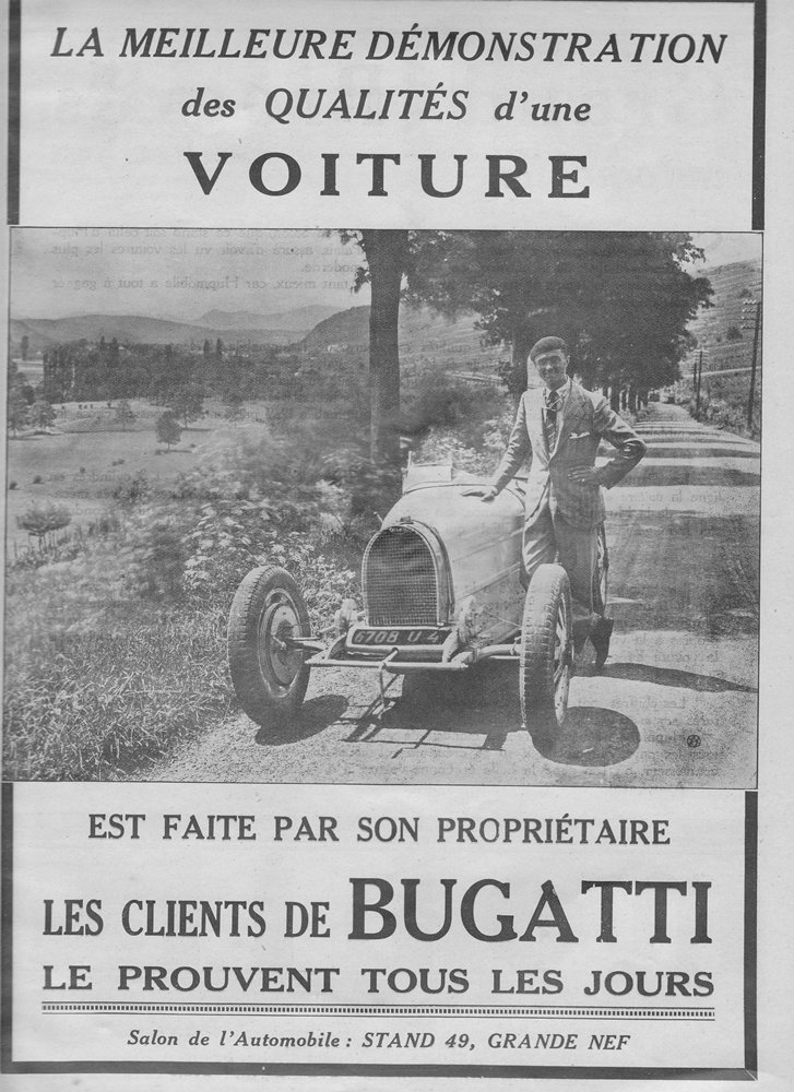 Bugatti Anzeige 1928