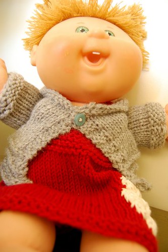 knitted doll sweater