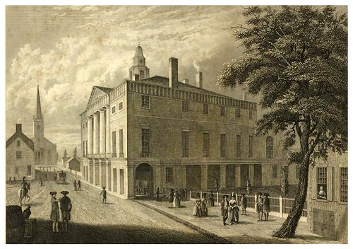 002-Vista del antiguo City Hall inaugurado en 1789-The Eno collection of New York City-NYPL