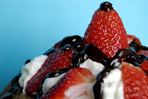 Strawberries, cream and chocolate