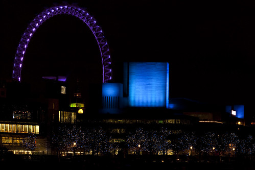London Eye at Night - Blue