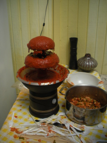Oh My God, Pasta With A Marinera Sause Fountain