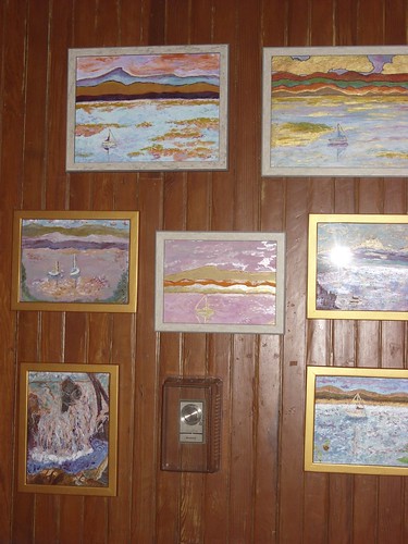 my paintings on exhibit in the Westport, NY Amtrack Station