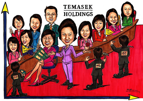 Group caricatures for Morgan Stanley (Temasek Holdings) A4 - (add-on)