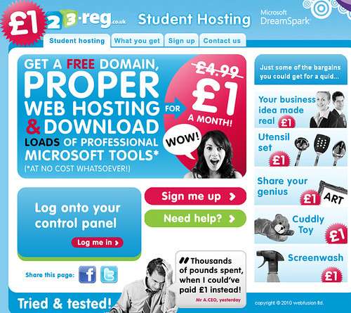 best student web hosting UK