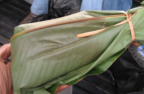Rice dish in leaf