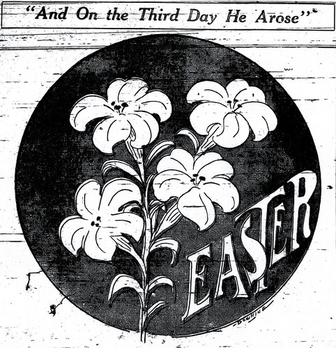 An illustration for Easter Services in the Joplin Globe