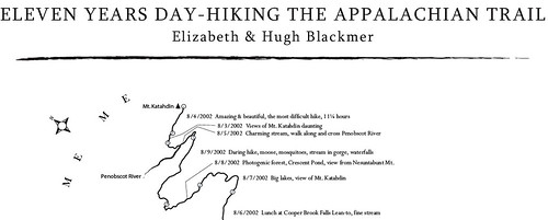 Kate's Appalachian Trail map