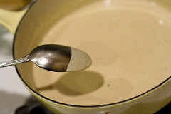 Keep whisking until thickened