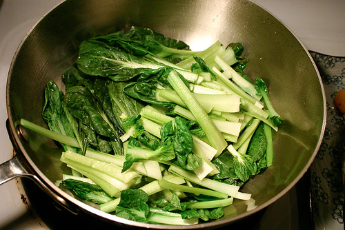 quickly cook the greens