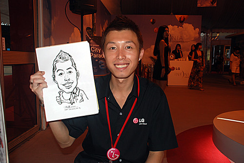 caricature live sketching for LG Infinia Roadshow - day 2 -4