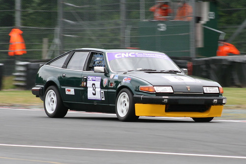 Rover SD1 its a big V8 touring car being blasted round a track with the 