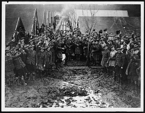 Happy Scottish troops on New Year's Day