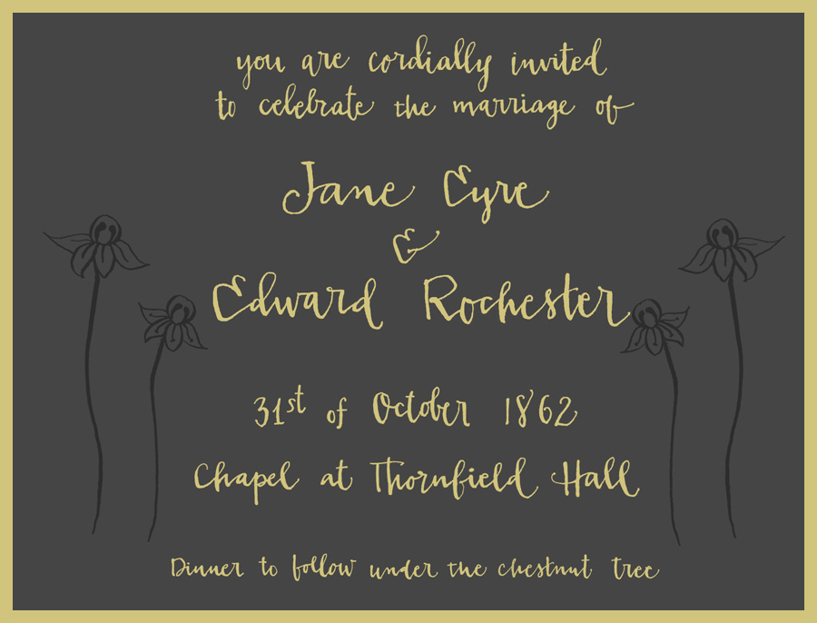 Jane Eyre's wedding invitation