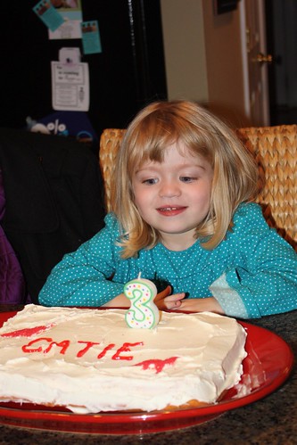 Catie & her birthday cake