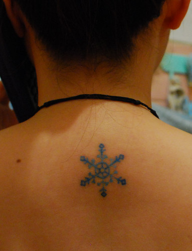 snowflake tattoo. Snowflake Tattoo on Day 42