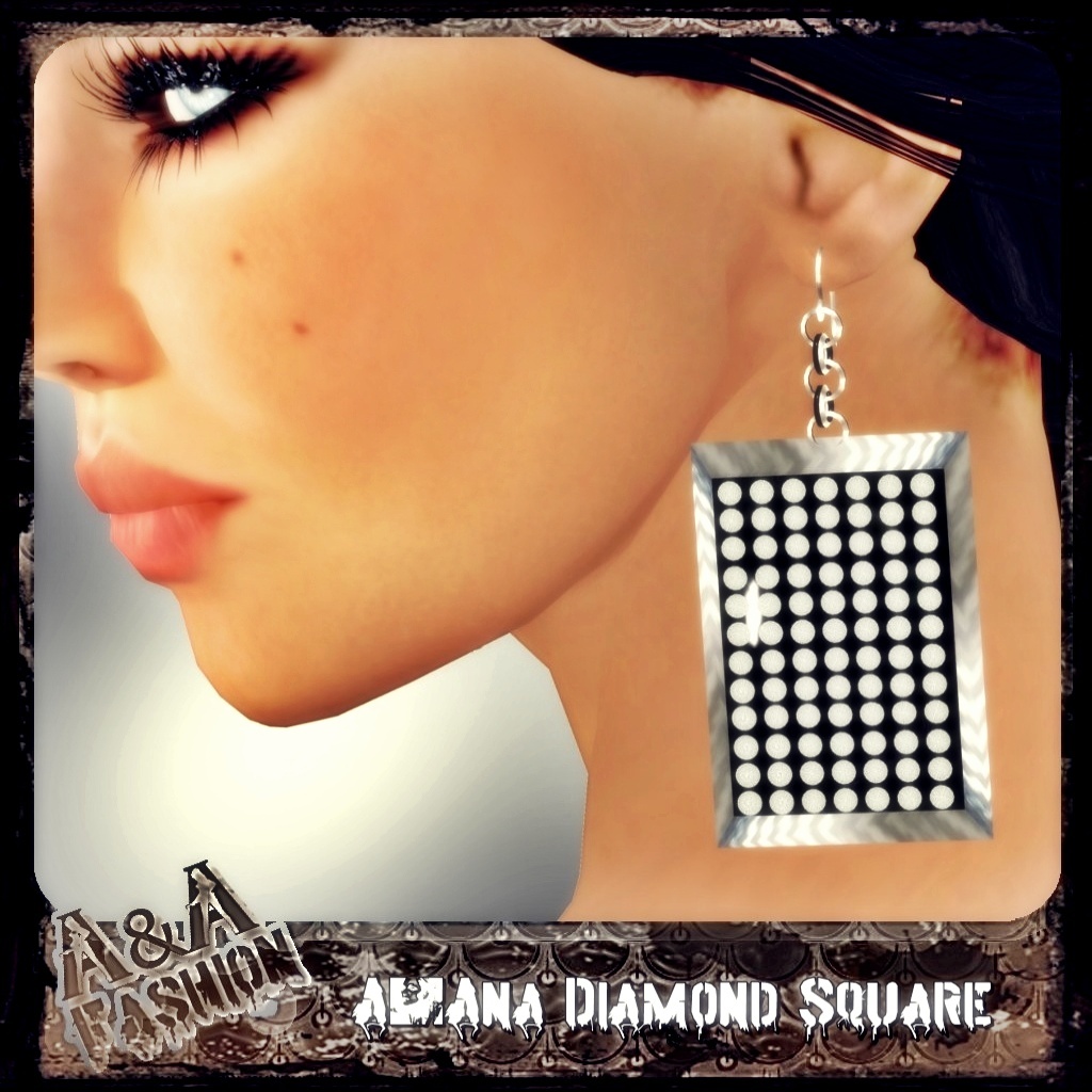 A&Ana Diamond Square Earrings