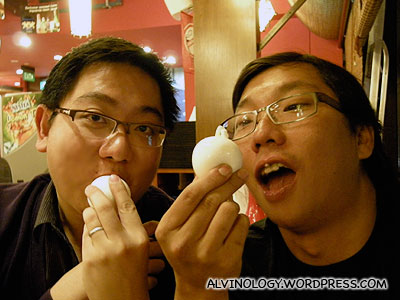 Me and my colleague, Ming Choy, enjoying our ice cream