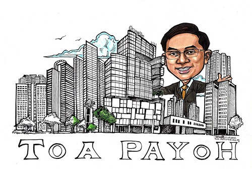 Toa Payoh Property agent Eric caricature A3