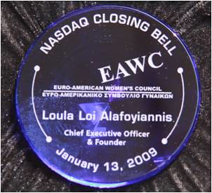 Loula has received many awards in her life, including being honored by NASDAQ.