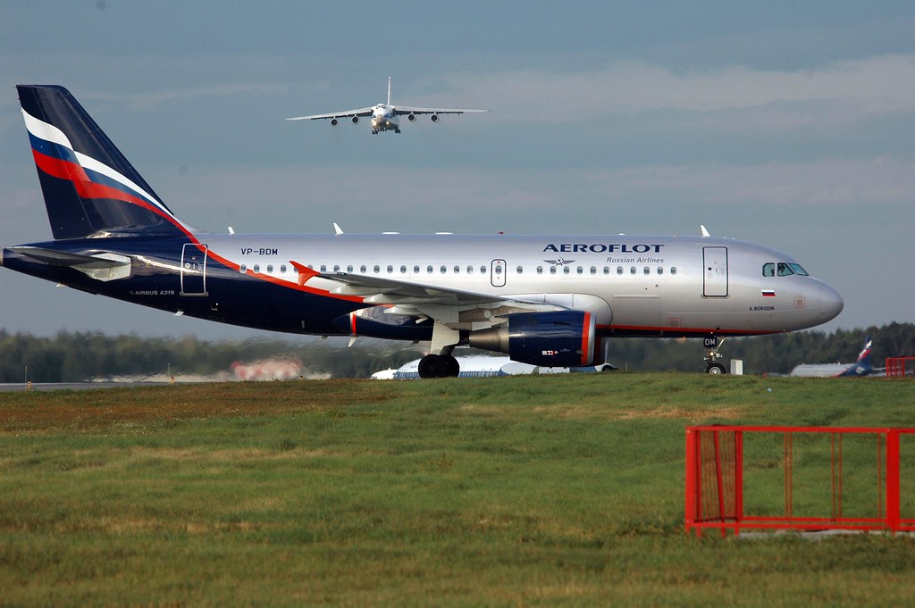 : Airbus A319 der russischen Fluggesellschaft Aeroflot