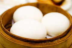 steamed buns filled with custard