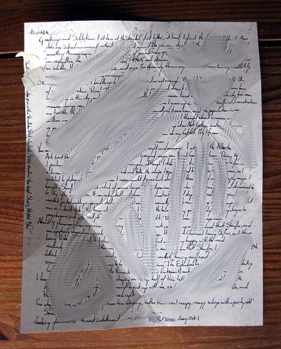 Unfolded letter
