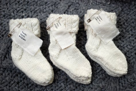 knitted baby socks