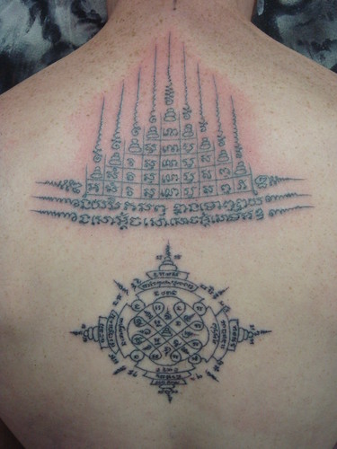 bamboo tattoo with tradition design Dejavu Tattoo Studio Chiangmai Thailand