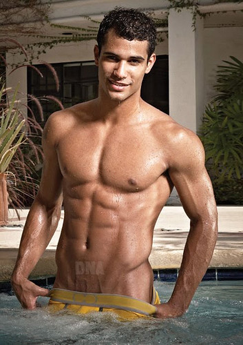 DNA underwear male model hot shirtless muscle latin man
