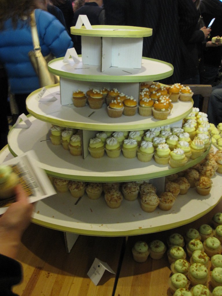 tower of mini cupcakes