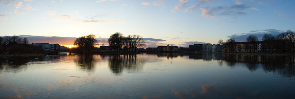 Panorama of Strömsholmen, Eskilstuna and Eskilstunaån.