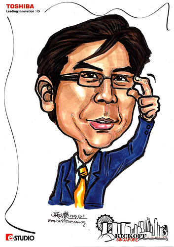 Caricatures for Toshiba - Kickoff Singapore - Albert