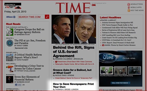 Newspaper Club on the TIME.com homepage