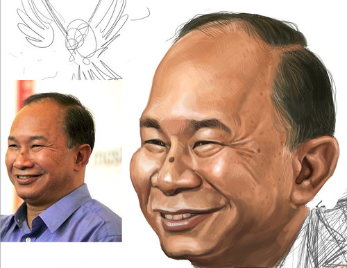 digital sketch of John Woo - 6