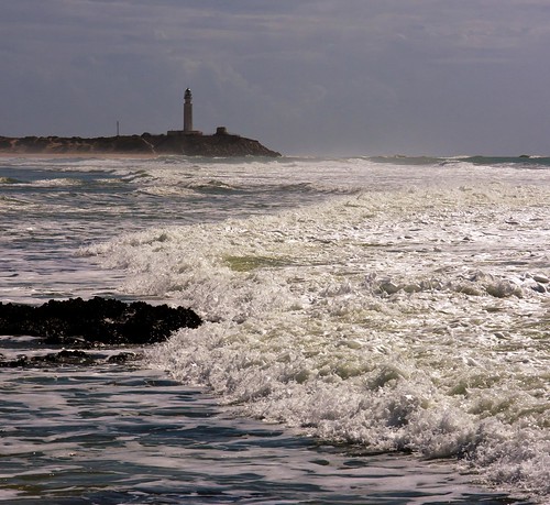  フリー写真素材, 自然・風景, 海, 波, 灯台・ライトハウス, スペイン,  