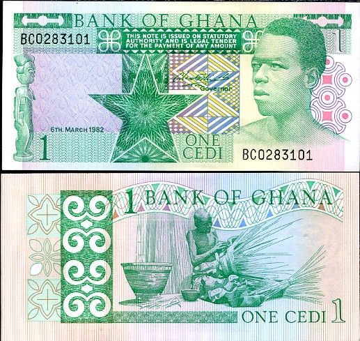 1 Cedi Ghana 1982, P18d