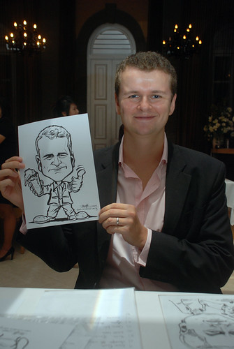 Caricature live sketching for AMEC Party - 8